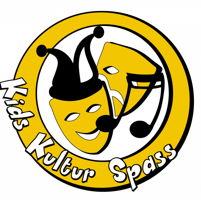 Das gelbe, kinderfreudliche Logo von KidsKulturSpass